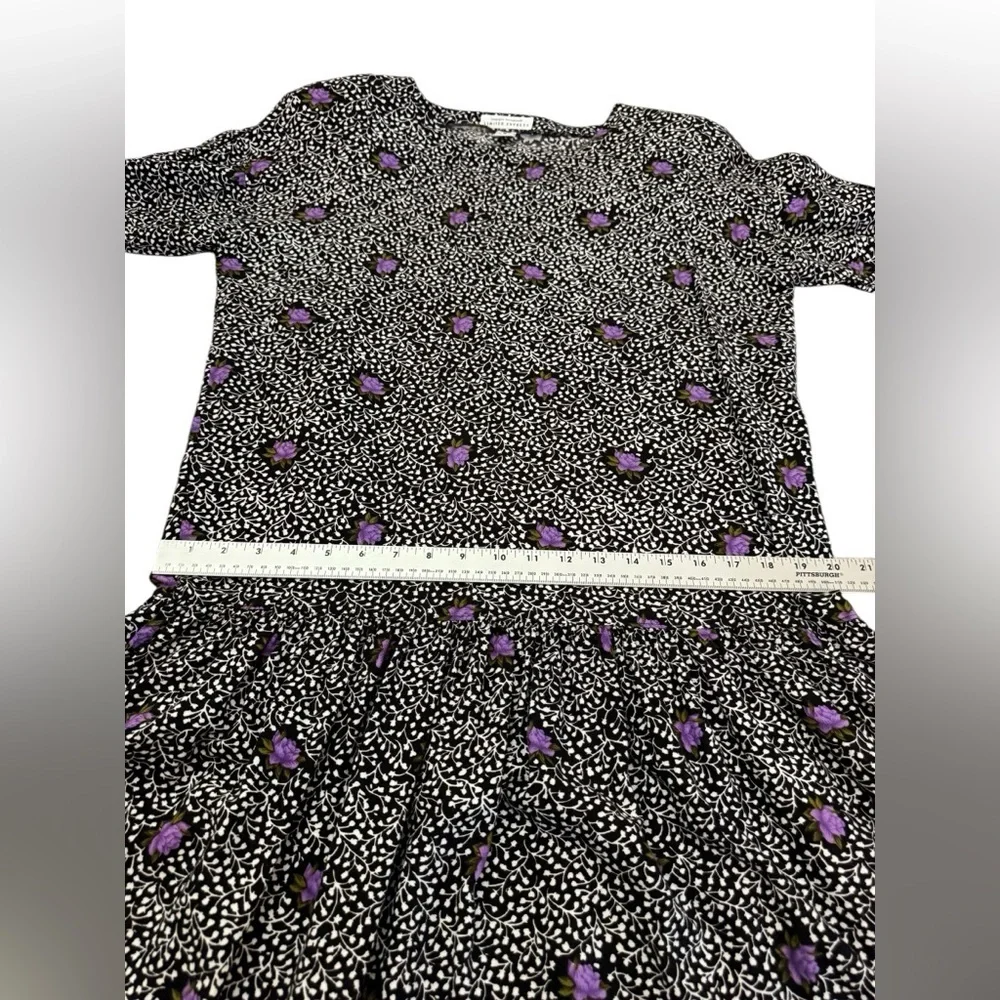 Compagnie Internationale Express Floral Drop Waist Dress Rayon Small - Picture 8 of 11